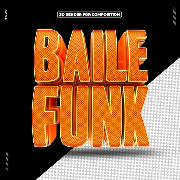 Selo 3D Baile Funk Redes Sociais (en inglés)