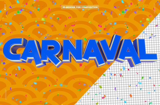 Selo 3D Carnaval Redes Sociais