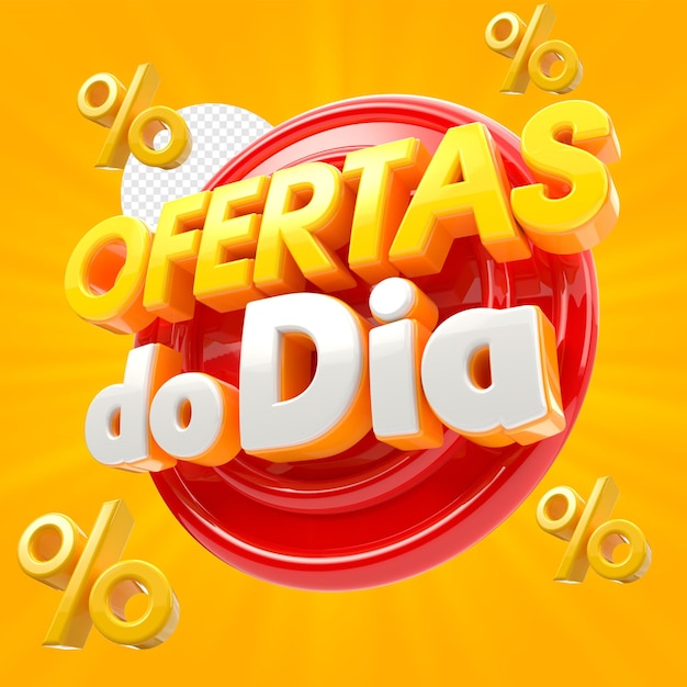 PSD selo 3d de varejo de ofertas de hoje