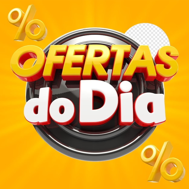 PSD selo 3d de varejo de ofertas de hoje