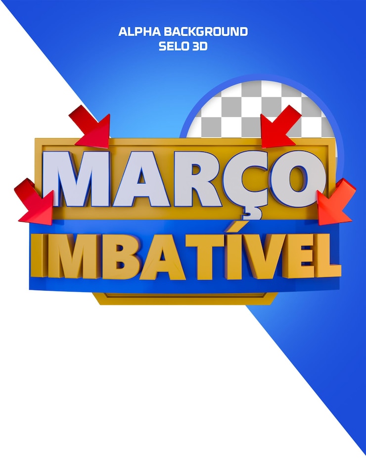 PSD selo 3d maro