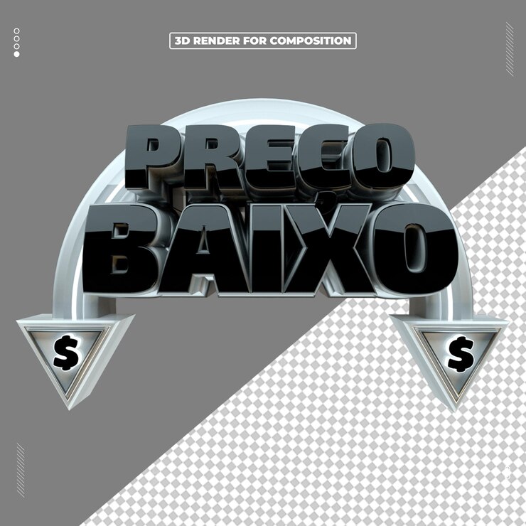 PSD selo 3d preco baixo redes sociais