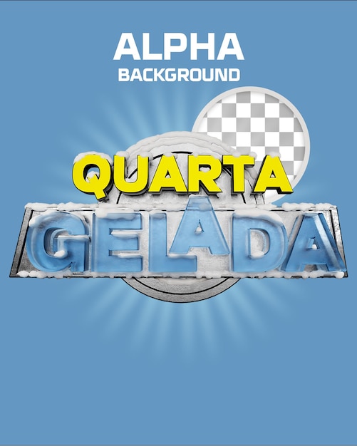 PSD selo 3d quarta gelada