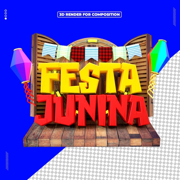 selo 3d renderizado celebração de junho