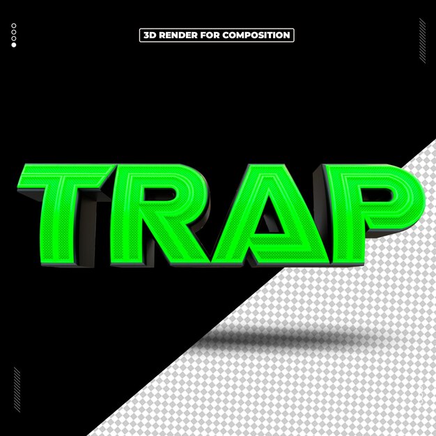 Selo 3D Trap Musica Redes Sociais (en inglés)