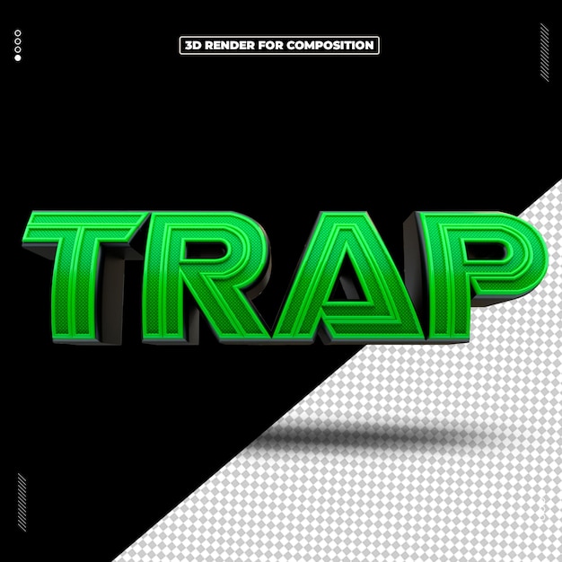 Selo 3D Trap Musica Redes Sociais (en inglés)