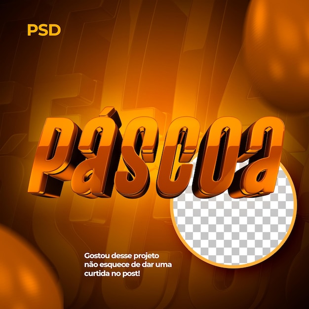 PSD selos 3d para design de páscoa