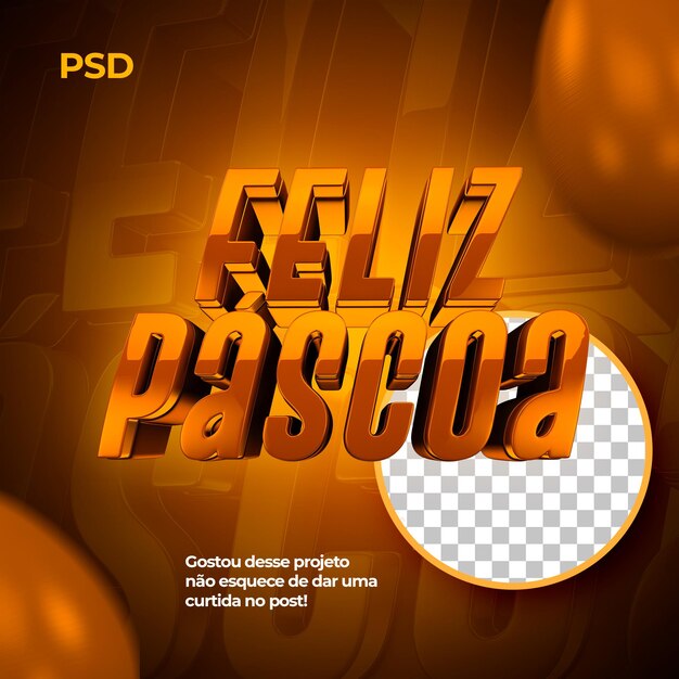 PSD selos 3d para design de páscoa