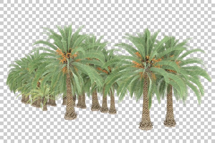 PSD selva tropical sobre fondo transparente. representación 3d - ilustración