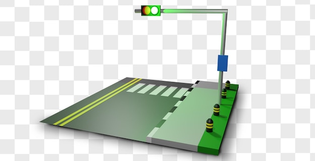 PSD semáforo de trânsito 3d