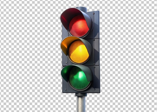 PSD semáforo de trânsito em fundo branco