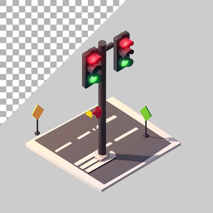 PSD un semáforo con las tres luces sobre un fondo blanco un semáferro con las tres luzes sobre un fondo branco