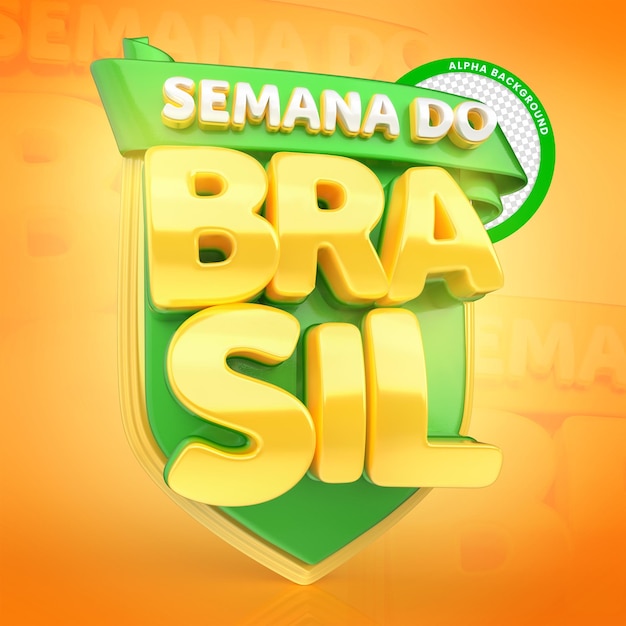 SEMANA DE BRASIL SELLO 3D