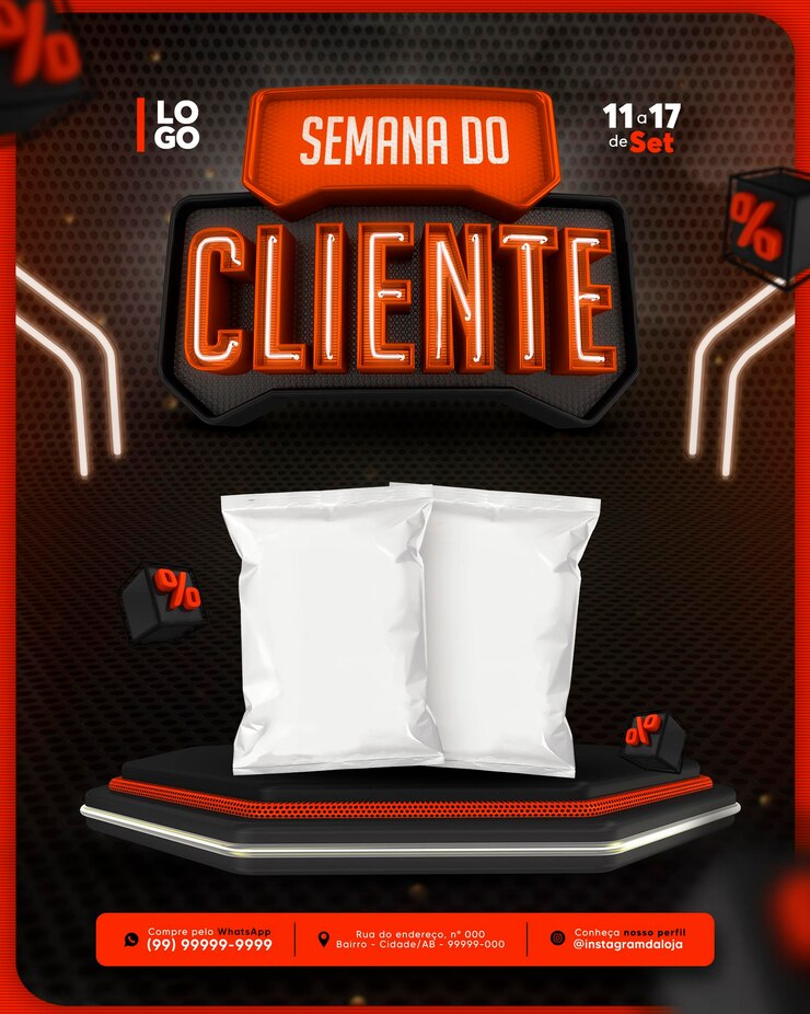 PSD semana de pôster promocional psd do modelo do cliente