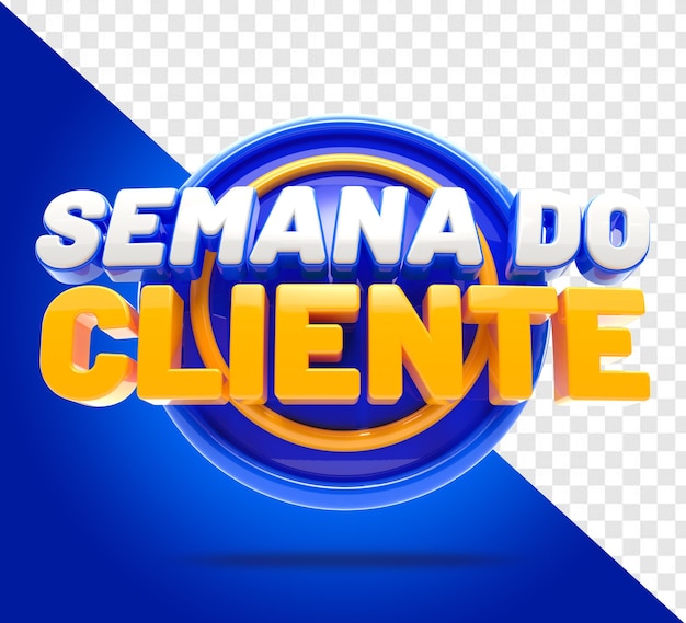 Semana do Cliente Selo 3D em Português