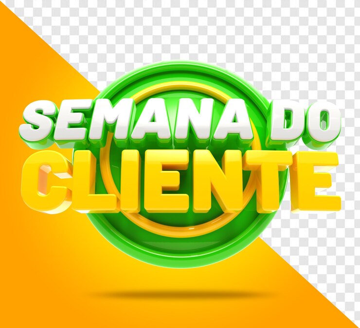 PSD semana do cliente selo 3d em português