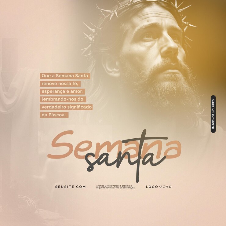 PSD semana santa flyer en psd