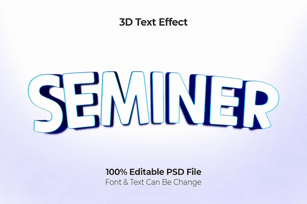 Seminario Efecto de texto 3D editable