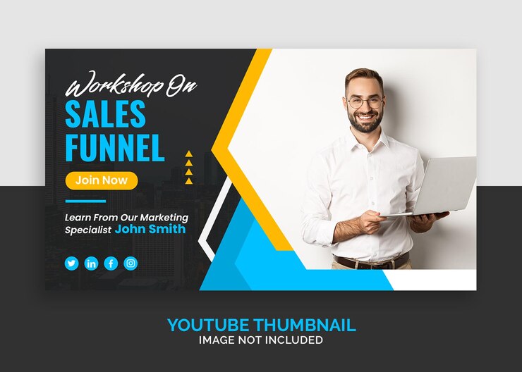 PSD seminario web de negocios corporativos para marketing en miniatura de youtube o plantilla de banner web