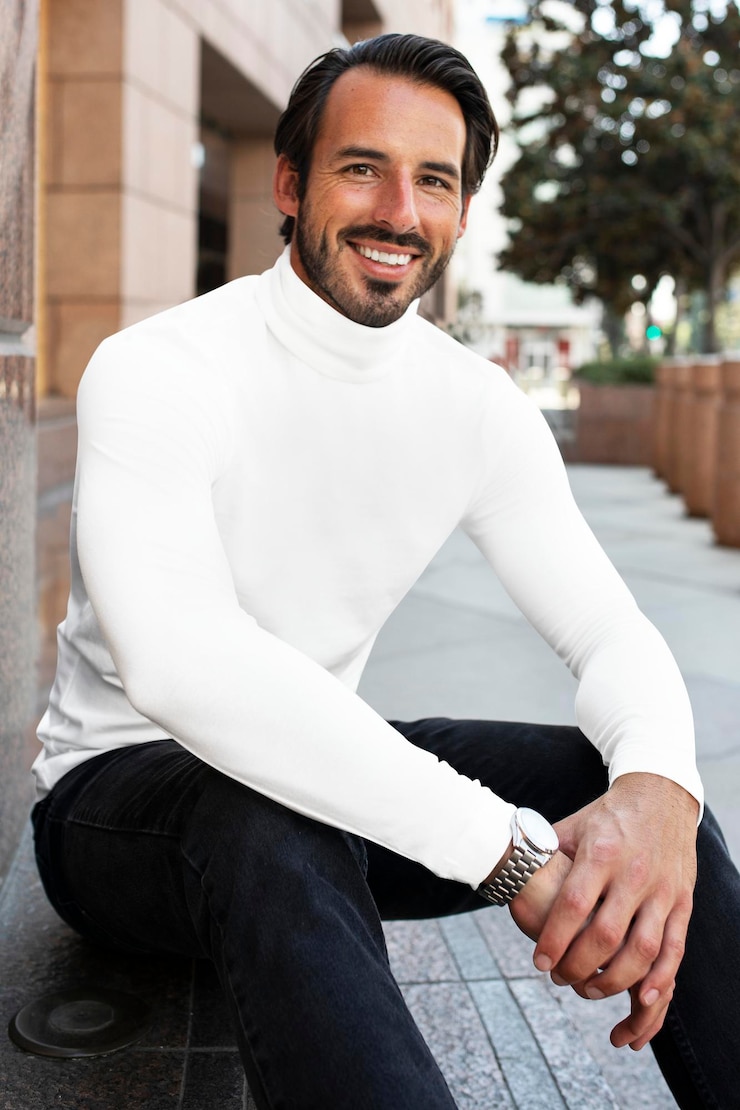 PSD semplica maglietta a colletto bianco mockup psd camicia street style uomo39s moda