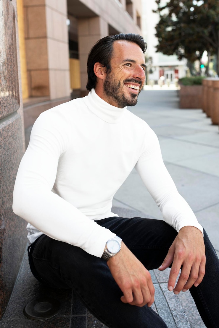 PSD semplica maglietta a colletto bianco mockup psd camicia street style uomo39s moda