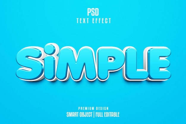 Semplice effetto testo 3d modificabile