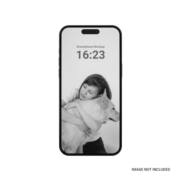 semplice smartphone 14 pro mockup dispositivo nello sfondo bianco isolato telefono cellulare 3D con vuoto