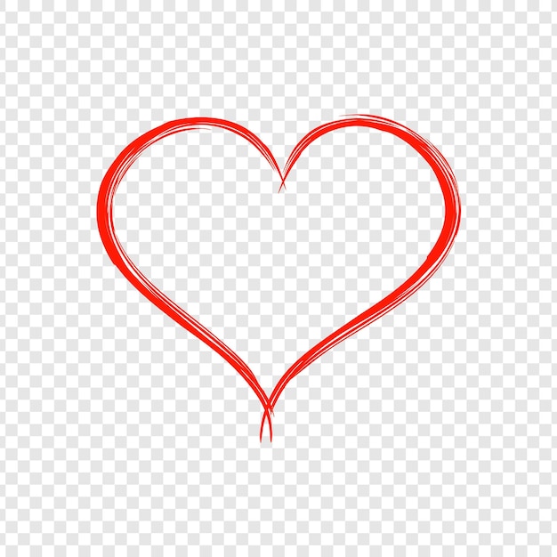 Semplico disegno di cuore rosso