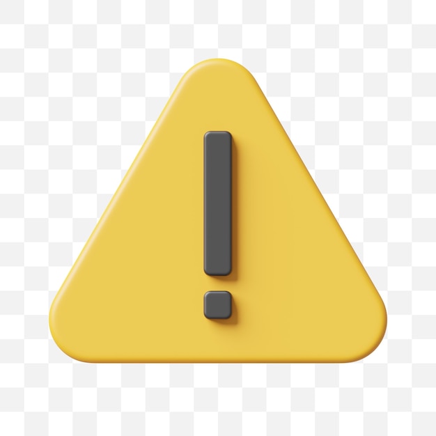 Señal de advertencia Signo de exclamación 3D