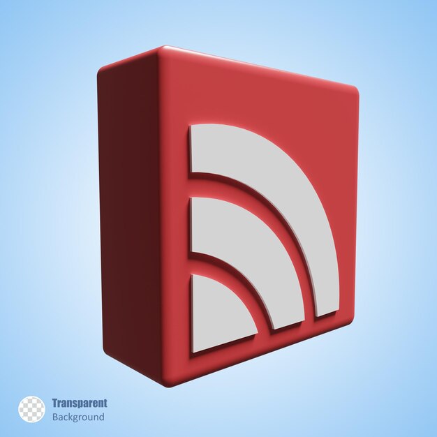 señal de cubo wifi en diseño de renderizado 3d