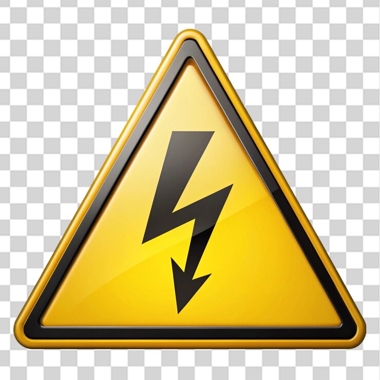 PSD señal de electricidad aislada sobre un fondo transparente