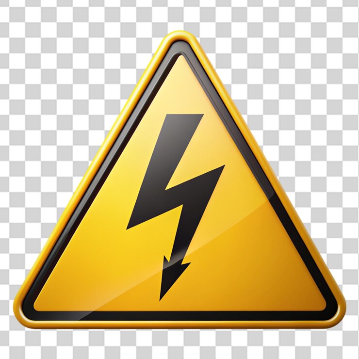 PSD señal de electricidad aislada sobre un fondo transparente