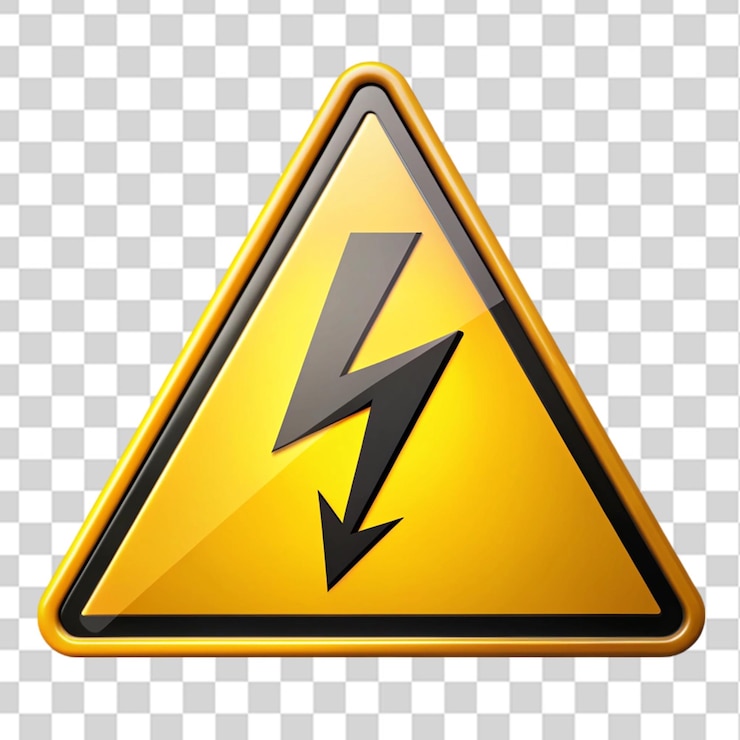 PSD señal de electricidad aislada sobre un fondo transparente