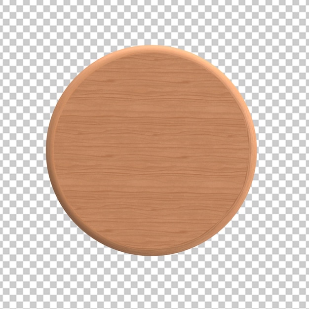 Señal de madera mesa de madera de círculo 3d