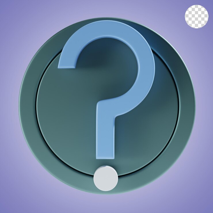 PSD señal de pregunta 3d icono e ilustración
