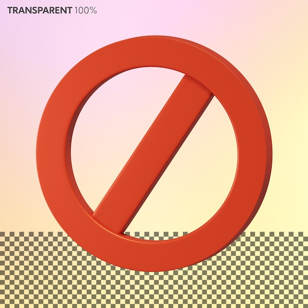 Señal de prohibido 3D