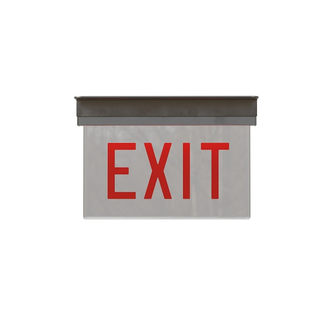Señal de salida LED con letras rojas