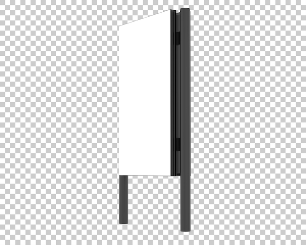 Señal única LED en la ilustración de representación 3d de fondo transparente