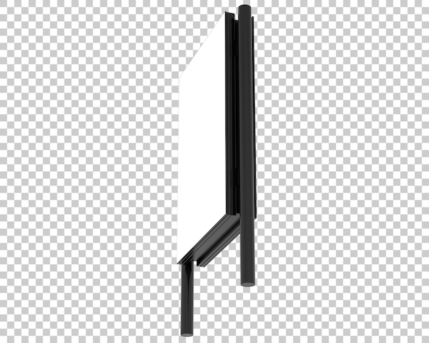 Señal única LED en la ilustración de representación 3d de fondo transparente