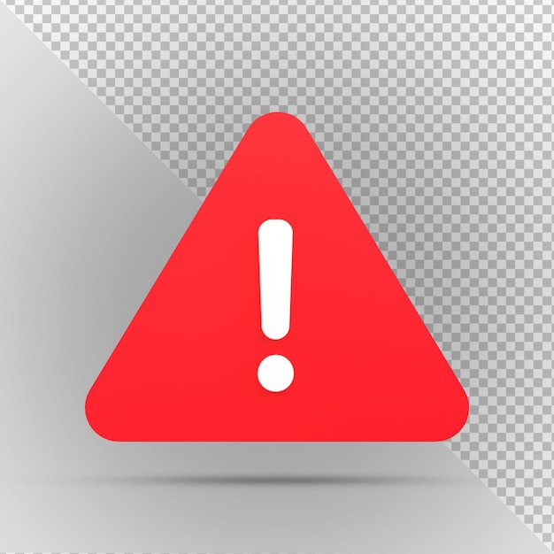 Señales de alerta o advertencia Representación 3d de peligro de alto voltaje aislado en un fondo transparente