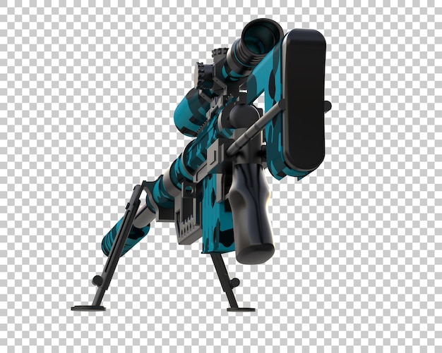 Senapan terisolasi pada ilustrasi render 3D latar belakang