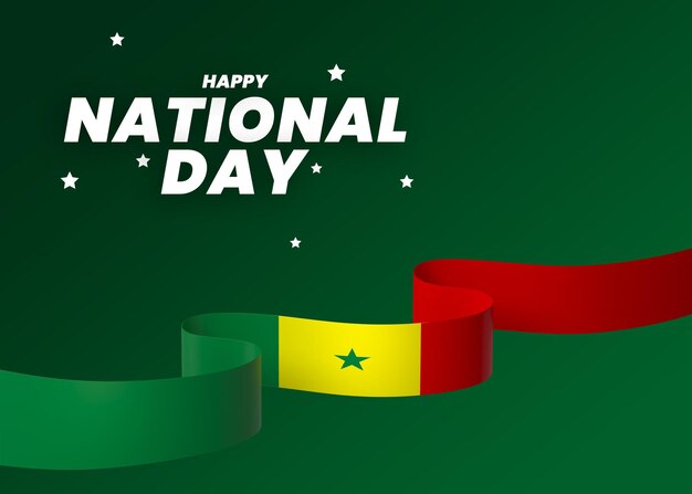 PSD senegal-flaggenelement-design, banner zum nationalen unabhängigkeitstag, psd