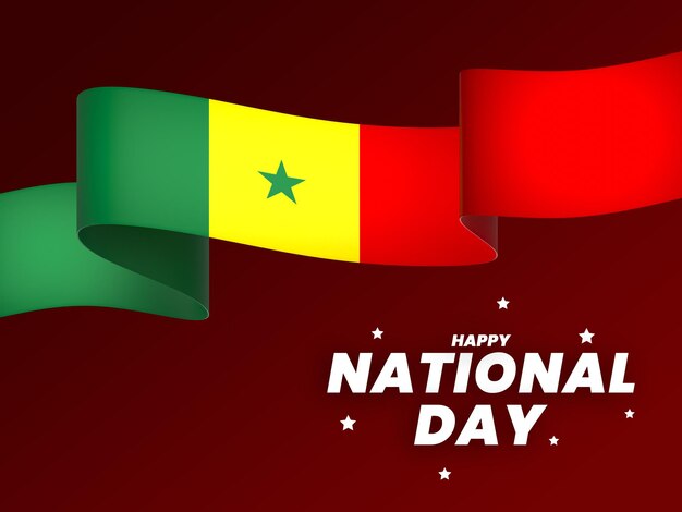 PSD senegalische flagge element design nationaler unabhängigkeitstag banner band psd