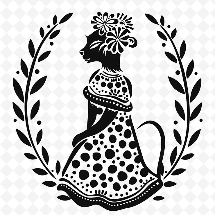 PSD seni garis hewan png dan stempel bingkai kolase stempel sketsa alami untuk ilustrasi karakter