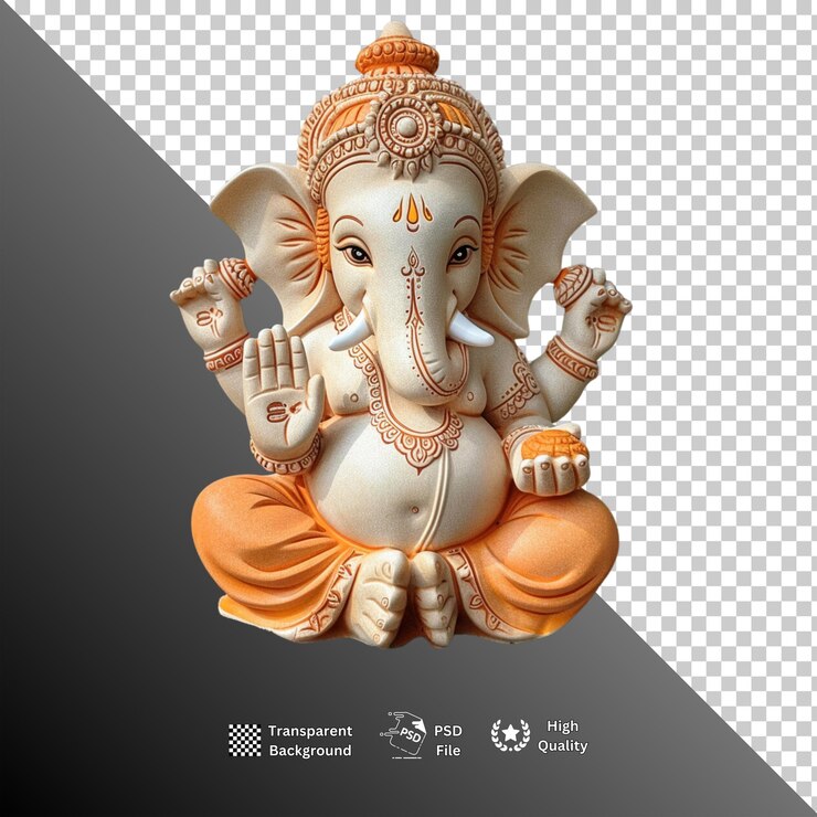 PSD el señor ganesha aislado en un fondo transparente