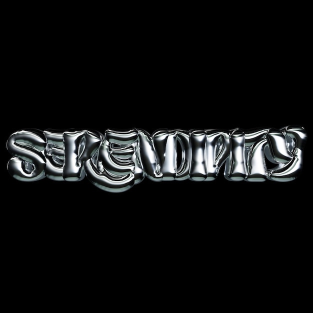 Sensibility in Chrome A 3D Text Effect