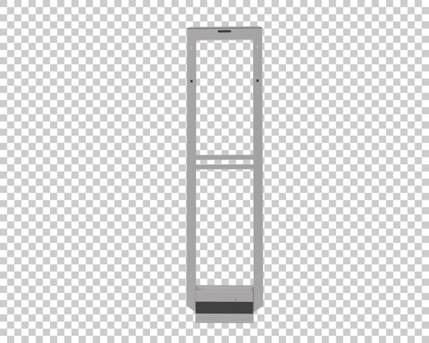 Sensor-Gate isoliert auf transparentem Hintergrund, 3D-Rendering-Illustration