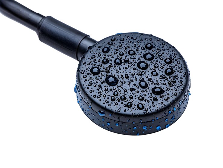 PSD sensor magnético impermeável com gotículas na superfície isolado em branco