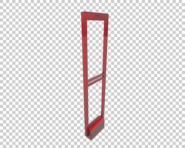 Sensorgate isoliert auf durchsichtigem Hintergrund 3D-Rendering-Illustration