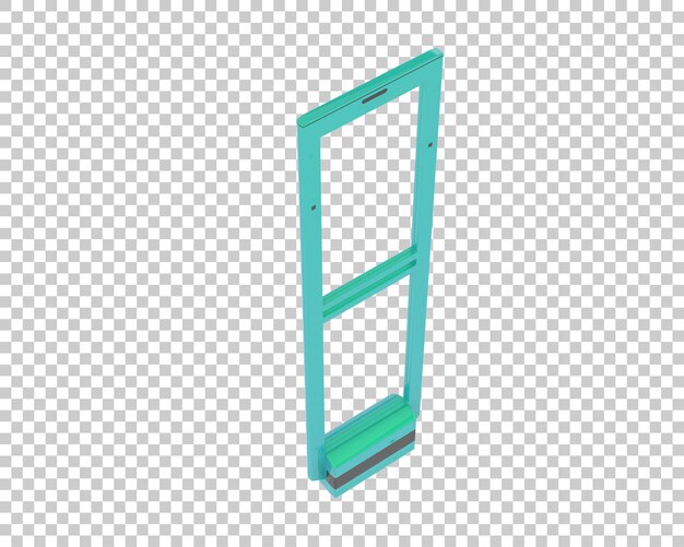 Sensorgate isoliert auf durchsichtigem Hintergrund 3D-Rendering-Illustration